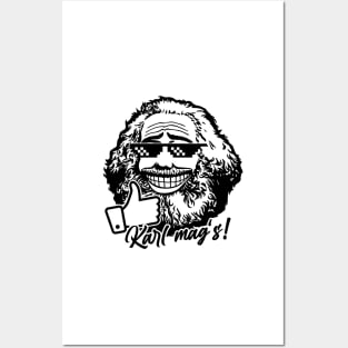 Karl Marx likes it (monochrome) Posters and Art